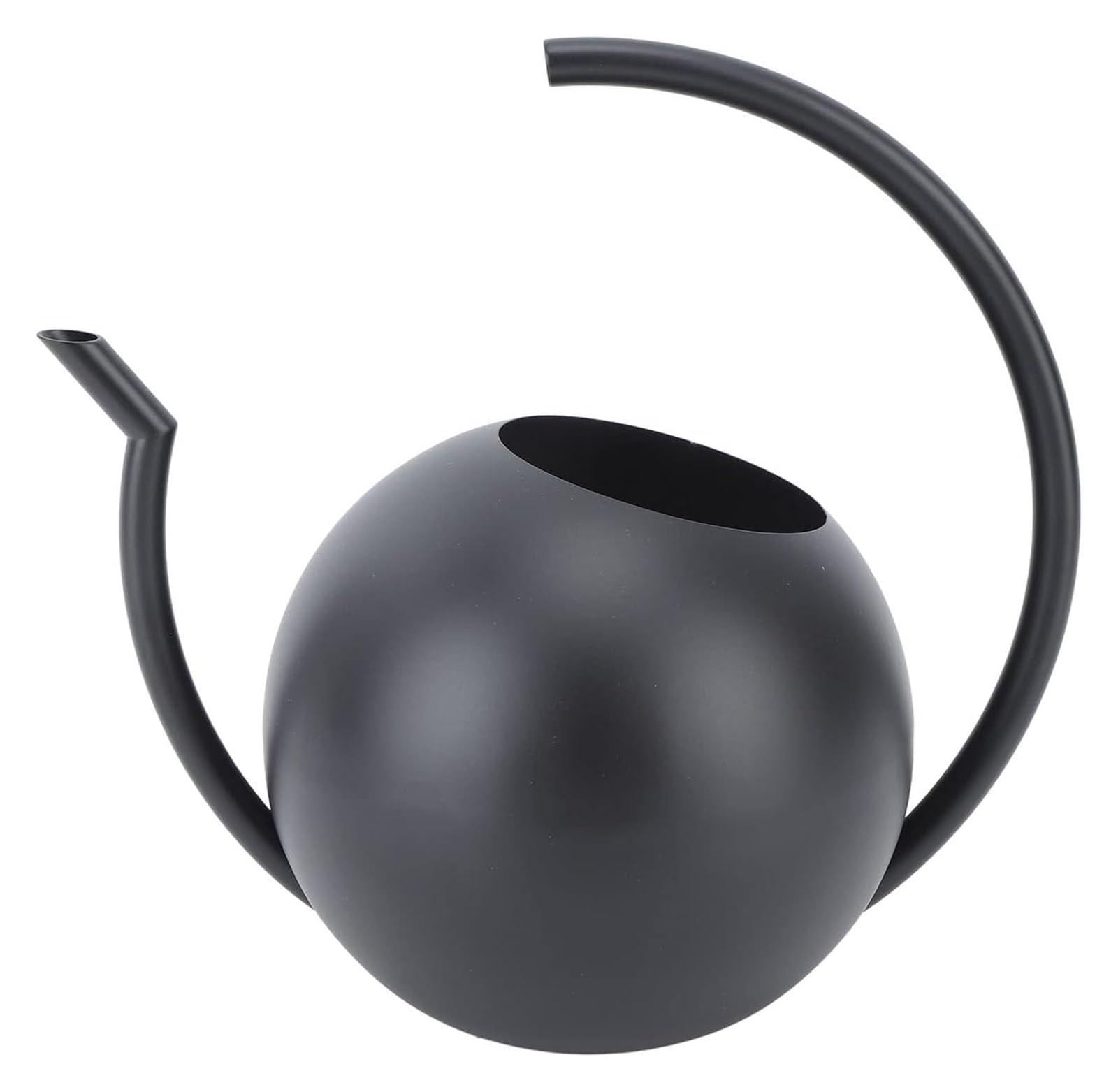 Stainless SteelWatering, Stainless Steel Watering Can Long Spout Design Proof Indoor Outdoor Black 8.3x9.1x5.1in