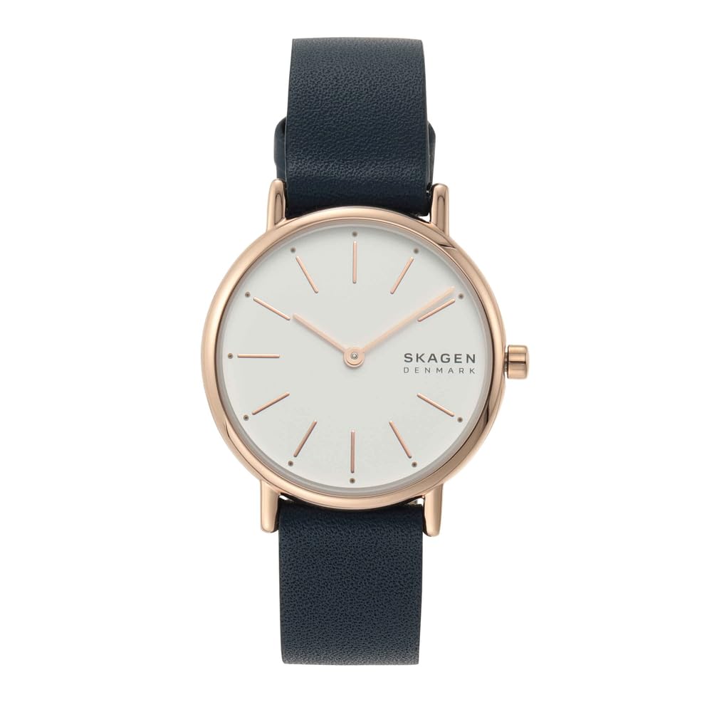 Signatur Lille Watch for Women, Rose Gold Tone Quartz Two Hand Movement with Stainless Steel or Leather Strap