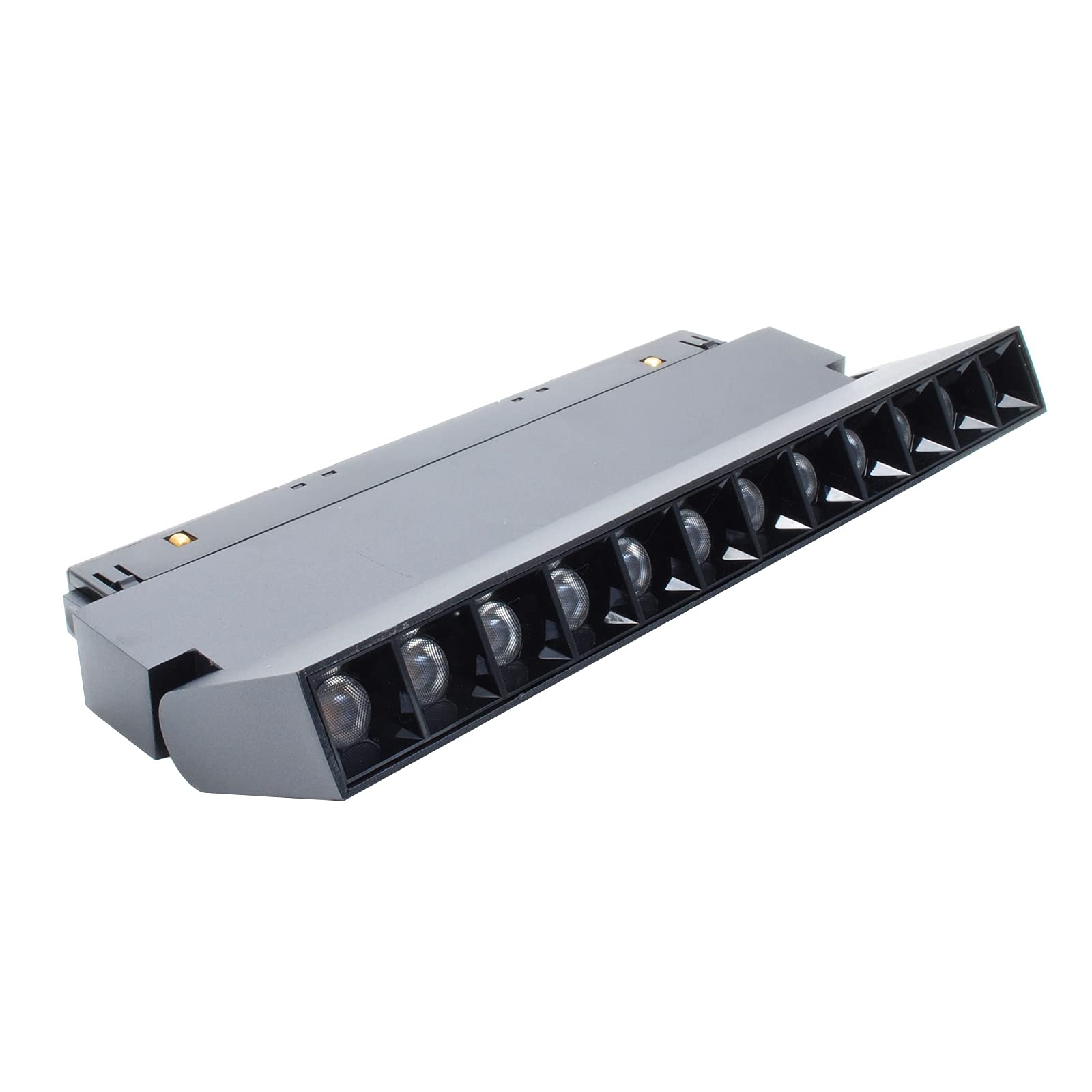 Planetitaly Spot piste pour rail magnétique 12 LED 12 W lumière orientable éclairage vitrines magasin bureau hôtel carrés Dimmable lumière CCT 3000K 4000K 6400K alimentation 48V
