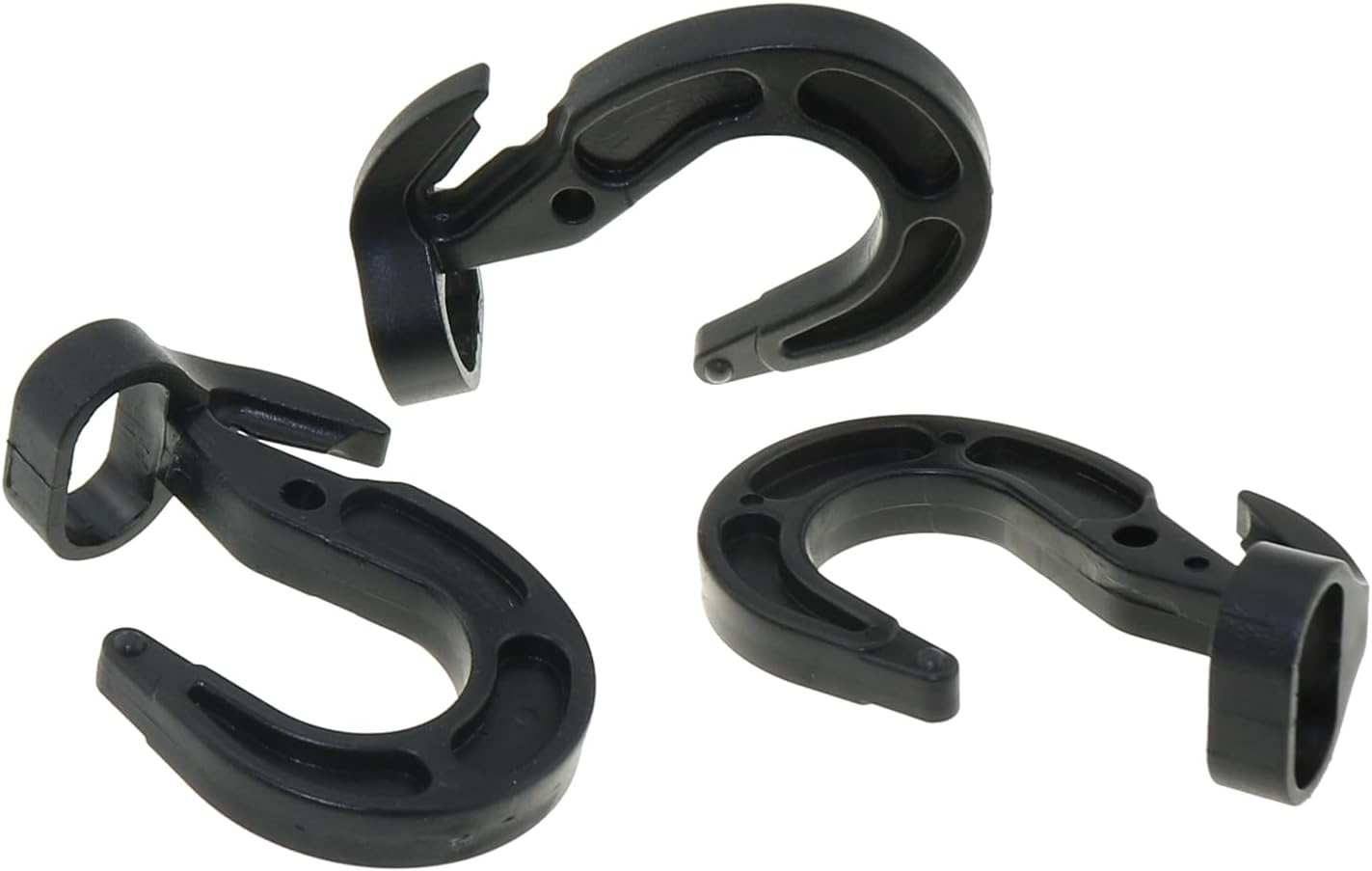DGZZI 20PCS Black Plastic Adjustable Hooks Elastic Rope Binding Rope Hook Bungee Rope Hook Fit 1/4 Inch 5/16 Inch 3/8 Inch Shock Cord and Camping Rope image 5