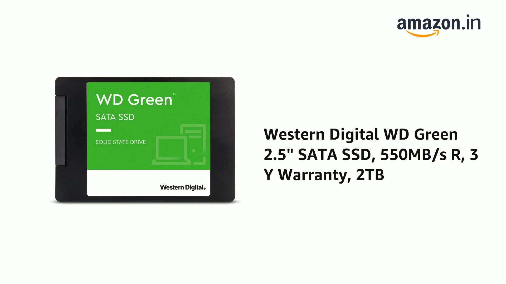 Amazon.in: Buy Western Digital WD Green SATA 2TB, Up to 545MB/s