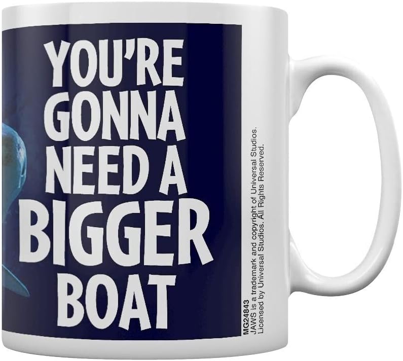 Jaws Movie Ceramic Coffee Mug 330ml - You're Gonna Need a Bigger Boat