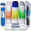 iSpring F19D75 2-Year Replacement 75GPD 6-Stage De-Ionization Reverse Osmosis Water Filter, 2.5" x 10", 19 Piece Set, White