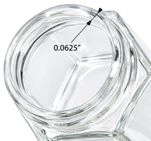 Image of NATURALSPOON Hexagon Glass Jar & Container with Rust Free Air Tight Lid, Suitable for Use in Your Home Office, Kitchen Storage /Glass Jar for Kitchen 250 ml (Gold lid, 6) (6 PCS)