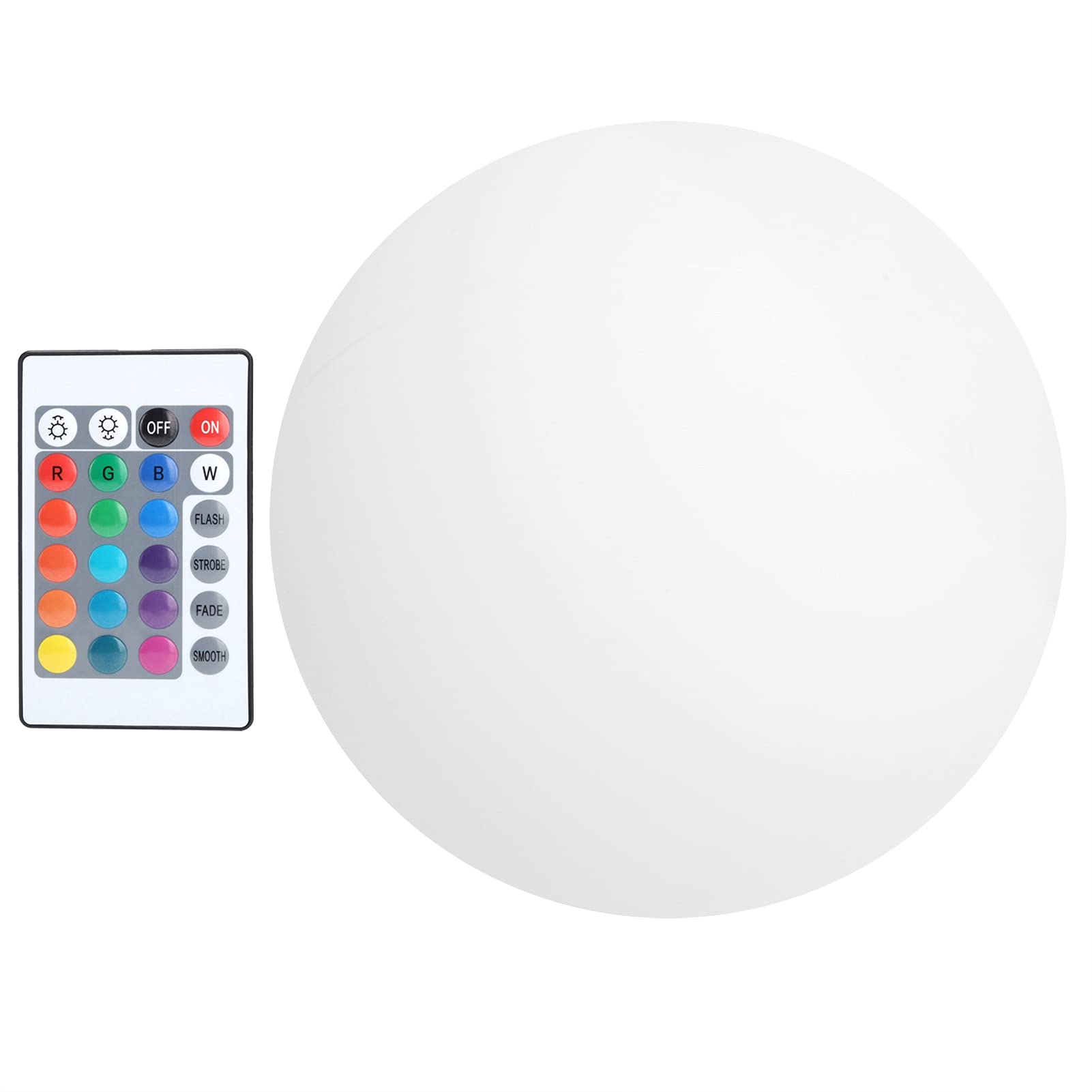 Luce notturna a LED con telecomando a 16 colori, lampada sferica ricaricabile tramite USB, 4 modalità dinamiche con luminosità regolabile, design IP60 per camera da letto,