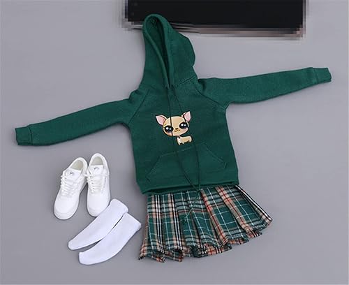 HiPlay 16 Escala Femenina Figura Muñeca Ropa, Suéter+Falda+Calcetines+Zapatos Traje Uniforme para Figura de Acción Femenina de 12 Pulgadas
