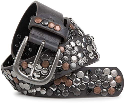 styleBREAKER Damen Nietengürtel im Vintage Design, verschiedenen Nieten...