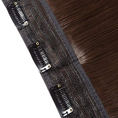 Image of Air Flow Natural Looing Realistic Black Hair Extension Long Hair Silky With Free Wig Comb (Highlighted Curly Hair Extension)