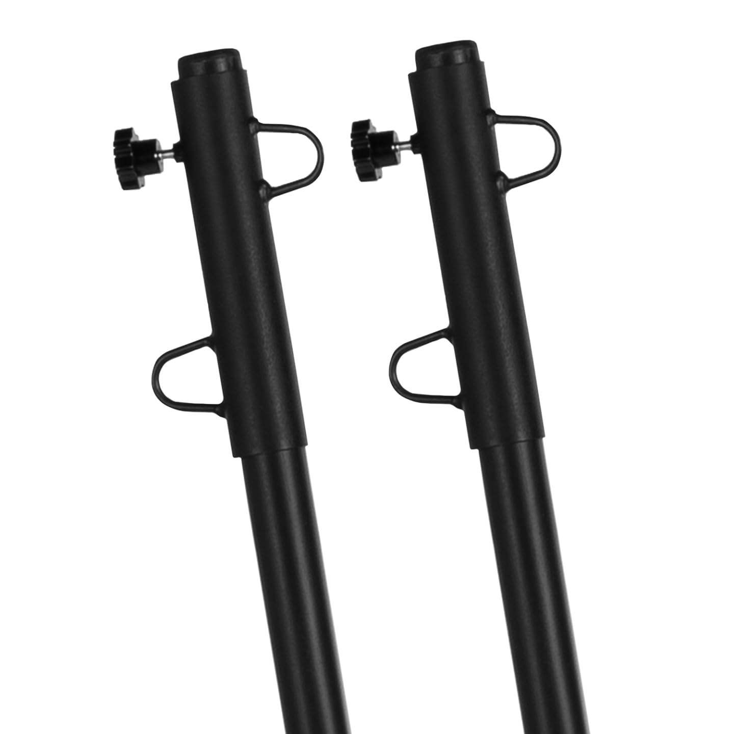 IDMarket - Lot de 2 mâts de Fixation réglables pour Voile d'ombrage H.220 CM poteaux et Bases Acier
