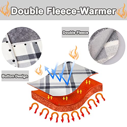 JANTEELGO Damen Poncho Winter Warm Umhang Strick Cape Cardigan Für Frauen, Wrap Open Front Cape, Winter Warm Decke, Dicke Fleece Decke