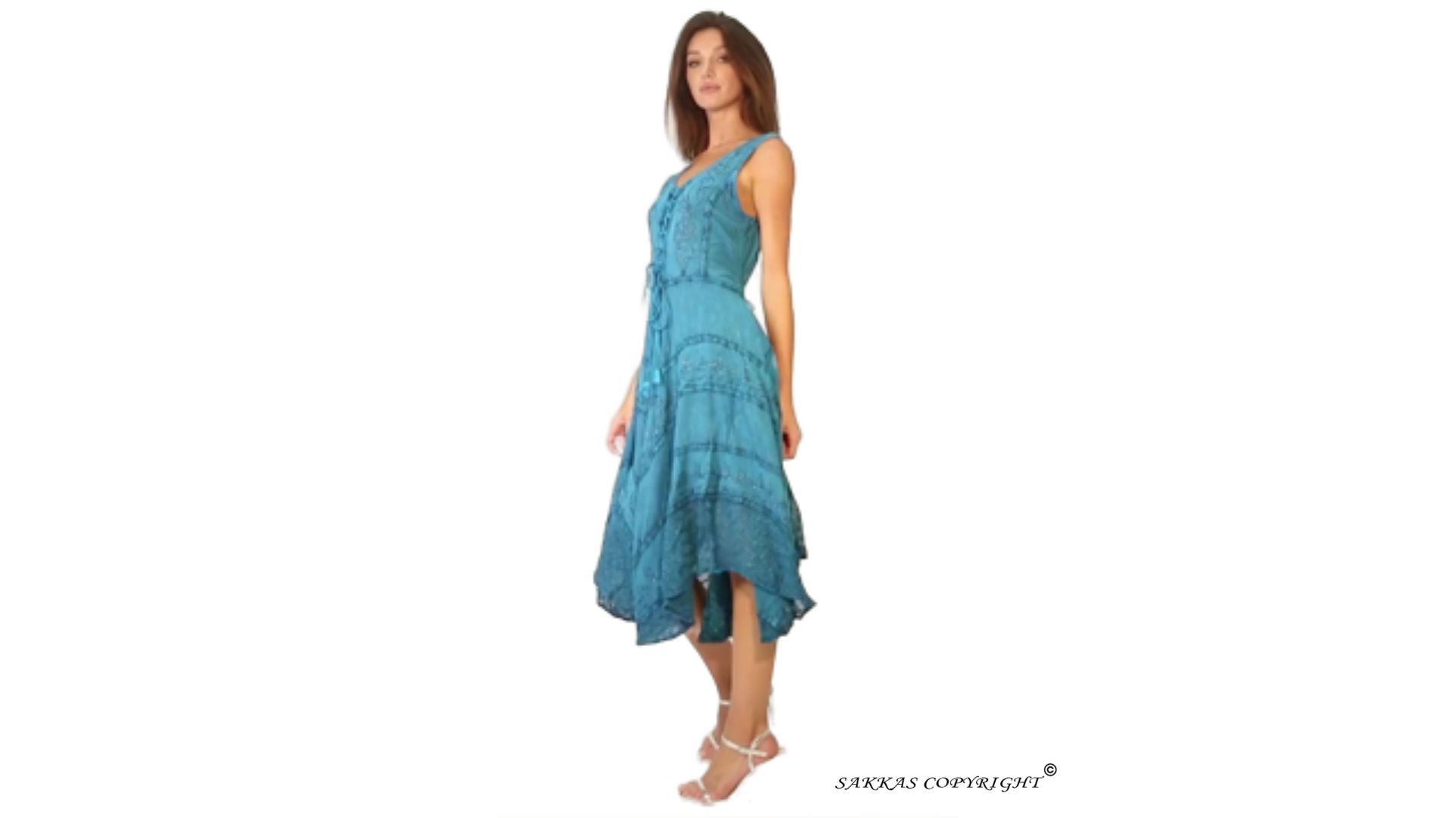 Sakkas 123 Sundara Stonewashed Rayon Mid Length Dress - Black - S/M at  Amazon Women's Clothing store