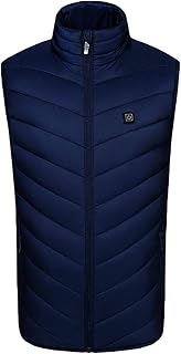 BVEBJDX Clearance Heated Gilet Heated Jacket for Men Women 8 Heating Zones Winter Warm Heated Vest 3 Levels Temperature Regulation Heated Body Warmer Heated Coat USB Electric Waistcoat for Ski Hiking