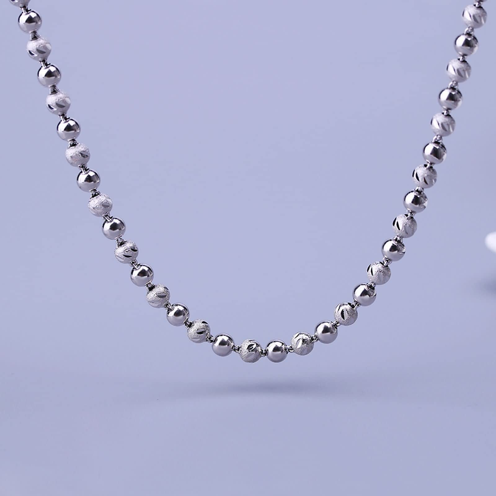 Collanine Donna Moda,Catenina Donna 40-45 cm Catena 4mm Catena Sfere Collana in Argento 925 Donna Catena Collana Donna Argento