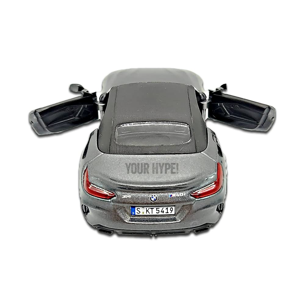 Novo Miniatura de carro BMW Z4 Cinza Escala 1:34 12,5 de