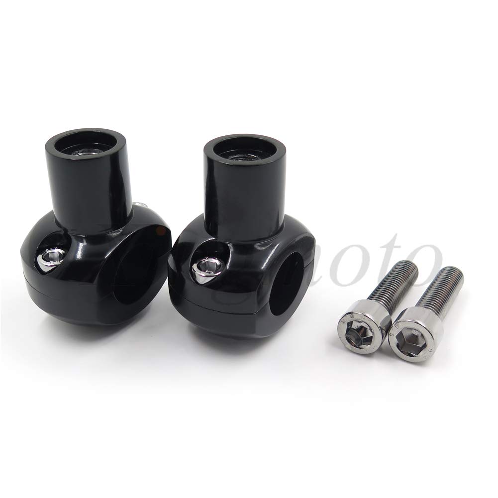 NBX- Motocykl Czarny 25 mm Średnica kierownicy Risers Pasuje do kierownic 1" na Yamaha Kawasaki Ducati Harley-Davidson Cruisers z odpinanymi mocowaniami prętowymi Gwiazda Szosowa Cienie