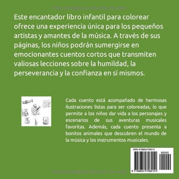 Miniatura 2 de MÚSICOS DEL BOSQUE Libro para colorear con cuentos (Spanish Edition)