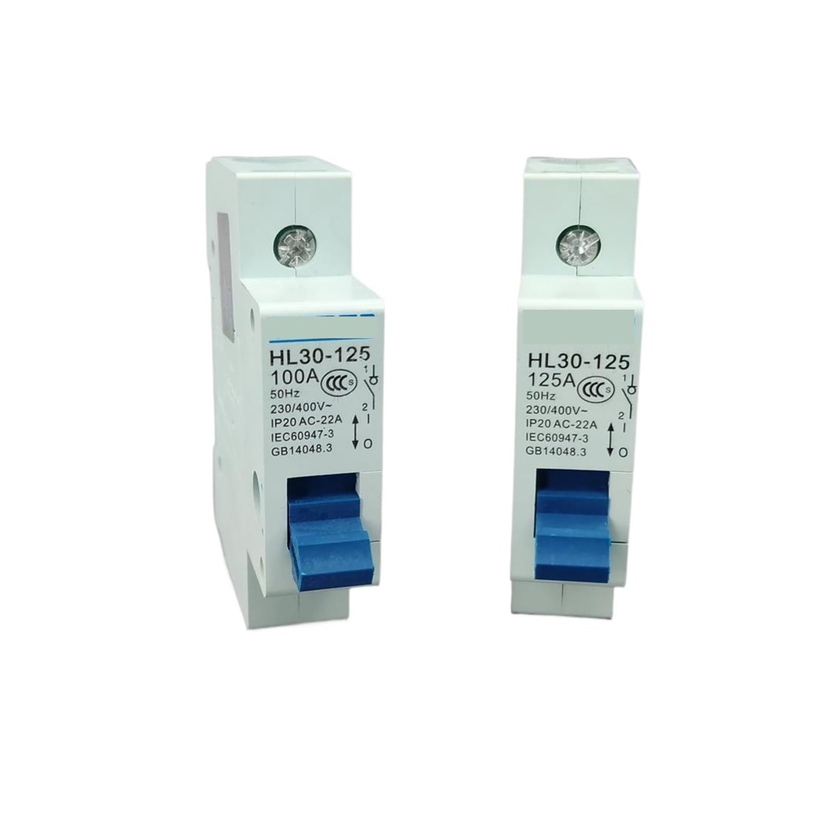 Interrupteur d'isolement principal unipolaire HL30 125A NISZA 1 pièces rail DIN