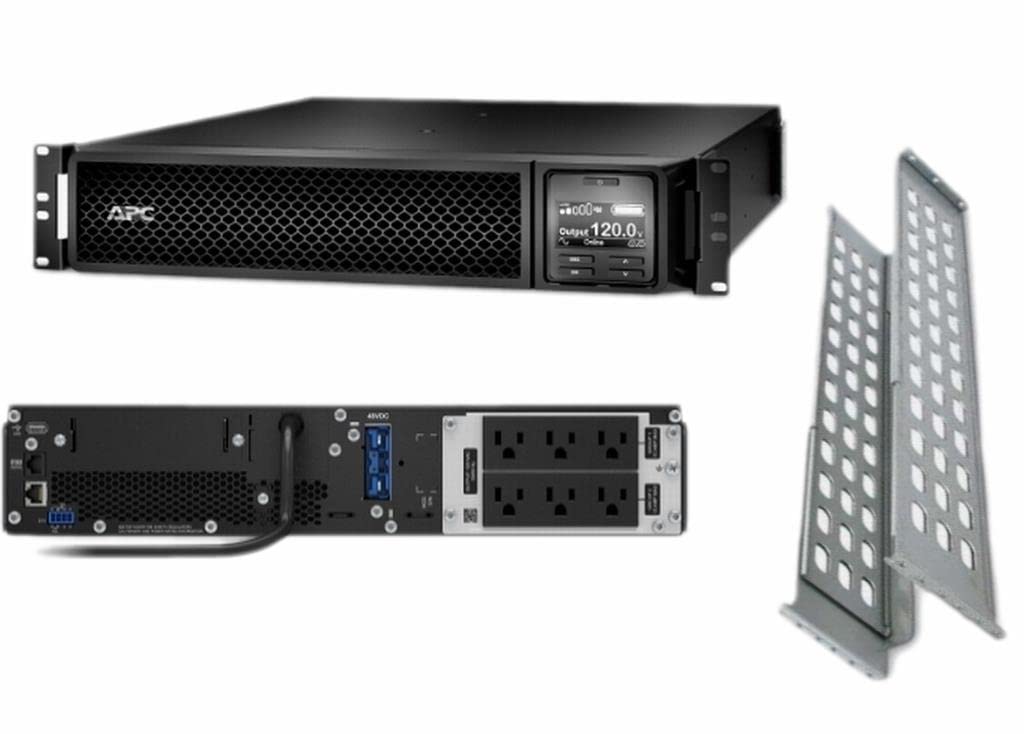 APC UPS 1500VA Smart-UPS Single Phase Online Uninterruptible Power Supply, Rack Mount UPS (SRT1500RM