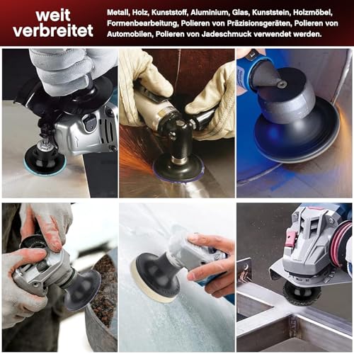 Shineboc 104PCS Schleifwerkzeug-Set, 2 inch (50mm) CSD-Scheiben, Nylongewebe-Scheiben zum Schleifen, Polieren, Entzundern, für Metall, Stahl, Edelstahl