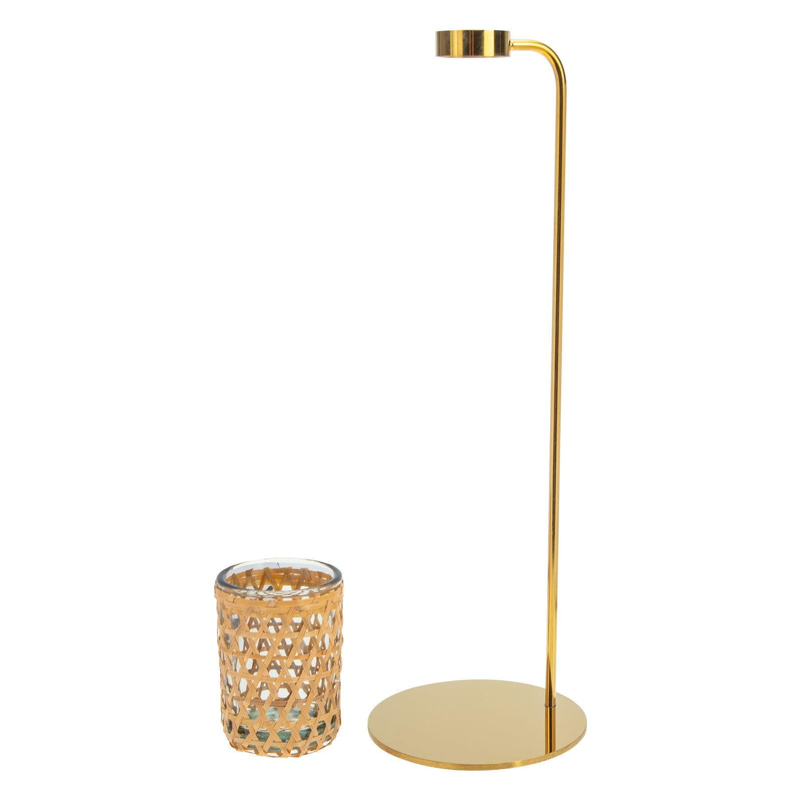 Vase hydroponique en verre et bambou au design épuré pour salon