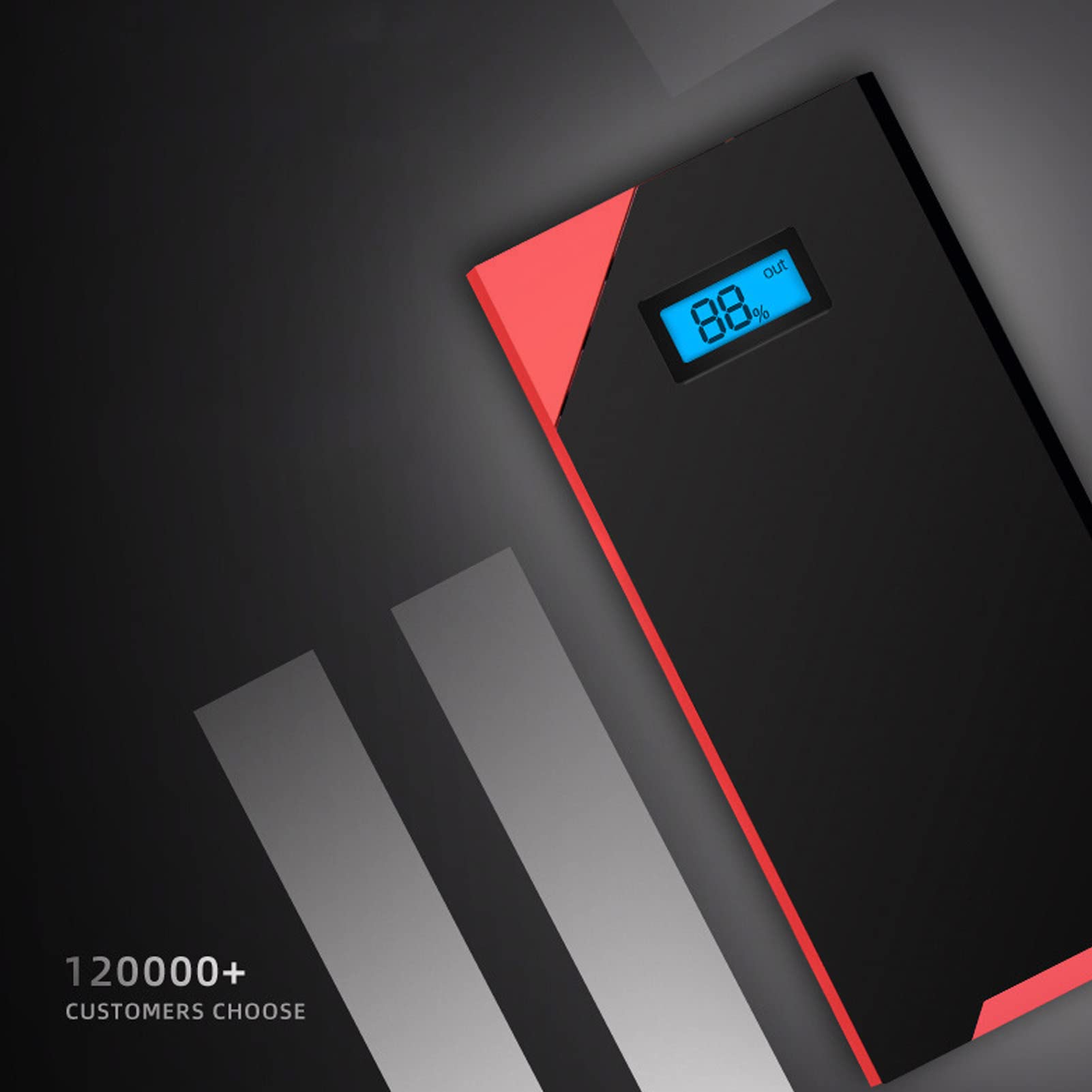 Cocoarm 800A Arrancador de Coches, 12000mAh 12V Booster de Batería Portátil