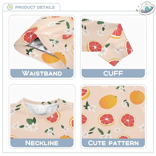 JUNZAN Funny Grapefruit Fruit Peach Big Boys Hooded Sweatshirt Long Sleeve Hoodies for Girls Party 4T3