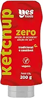 Ketchup Zero Yes Foods. Zero açucar, zero sódio. Vegano.
