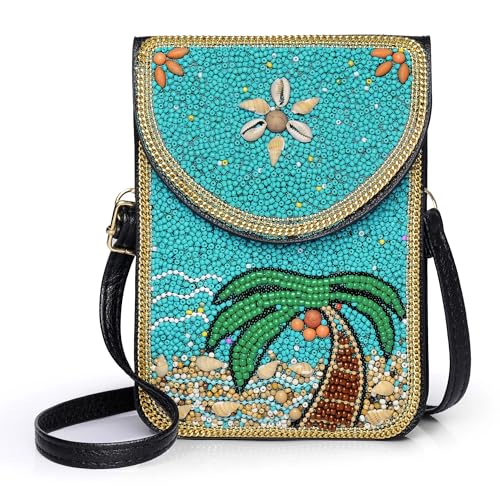 Image of Small Crossbody Bags for Women Designer Cell Phone Bag Boho Shoulder Wallet Purse