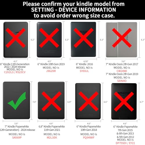 Image of Case for All-New Kindle Paperwhite (12th Generation, 2024 Release) - Slim Fit TPU Gel Protective Cover Case for All-New Kindle Paperwhite E-Reader 7 inch (Black)