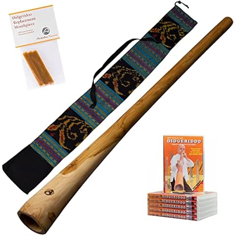 Australian Treasures - DIDGERIDOO: AT Natural Wood 48.2'' - includes ikat bag and beeswax - Didgeridoo for beginners Cover