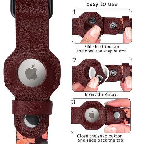 Collier de sécurité AirTag anti-perte pour petit chien en cuir