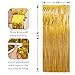 3 Pack Gold Foil Fringe Curtains Streamers Party Decorations 3.3 x 8.2 ft, Gold Tinsel Curtain Fringe Backdrop for Parties, Door Fringe Birthday Streamers, Photo Booth Backdrops, Party Decor