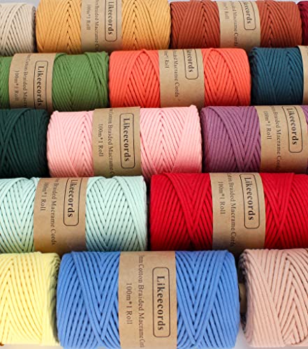 Cordon coton tressé de qualité supérieure pour macramé durable beige - 5