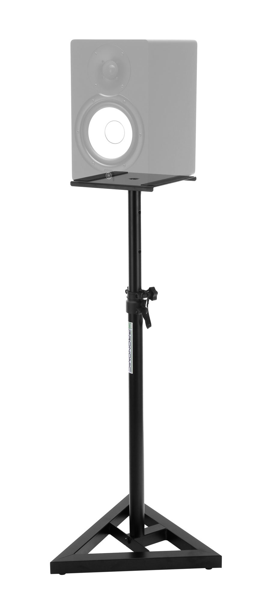 Pronomic SLS-10 Stativ für Studio Monitor Ständer (Höhenverstellbar 80 cm bis 130 cm, Dreiecksbasis) Schwarz & Adam Hall Stands PAD ECO 2 - Absorberplatte für Studio Monitor 265 x 330 mm