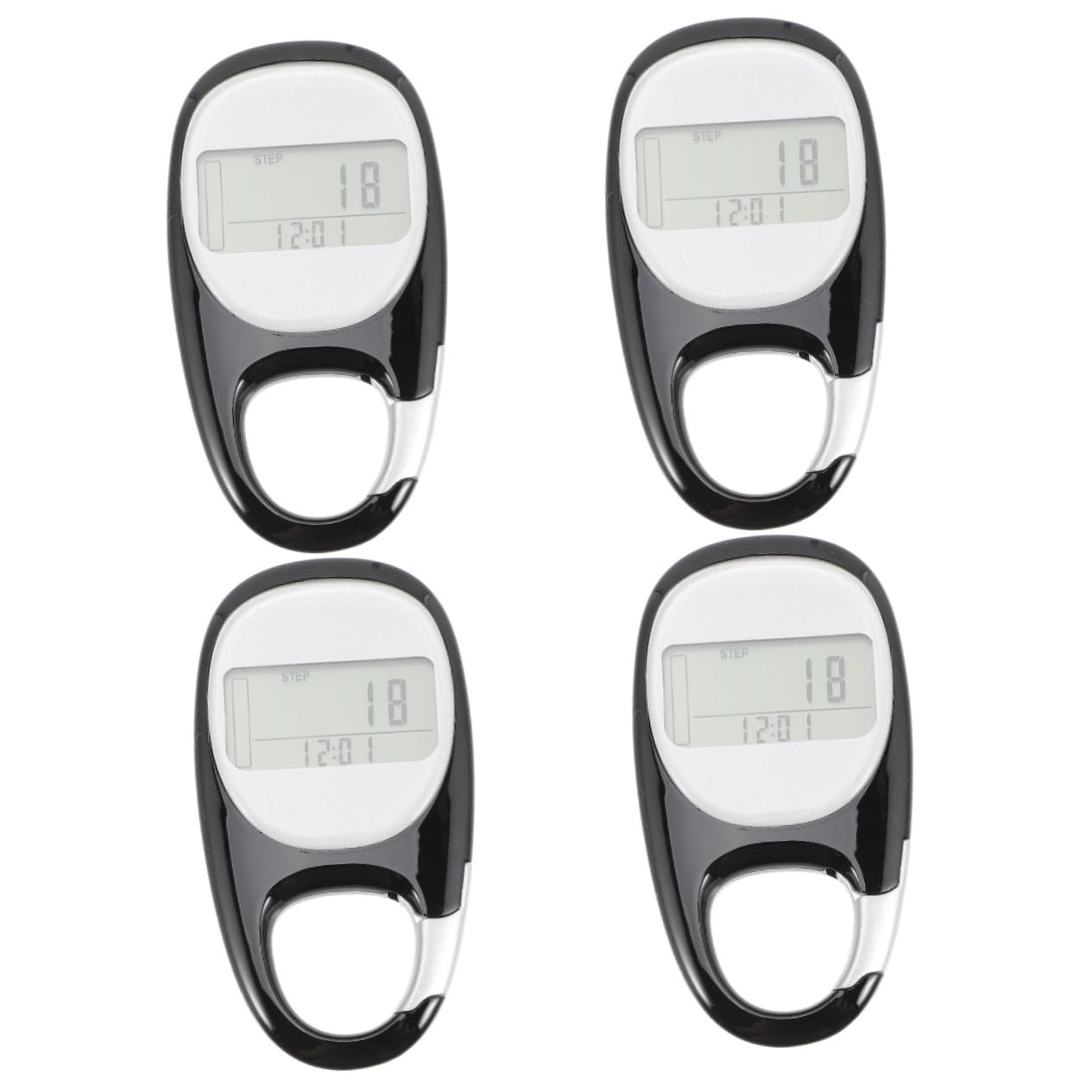 Anneome Lot De 4 Podomètres Portables en Abs Compteur De pour l'escalade Et La Randonnée Design Simple