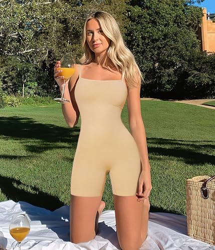 Image of Nebility Seamless Shapewear Bodysuit Women - Tummy Control Square Neck Full Body Shaper