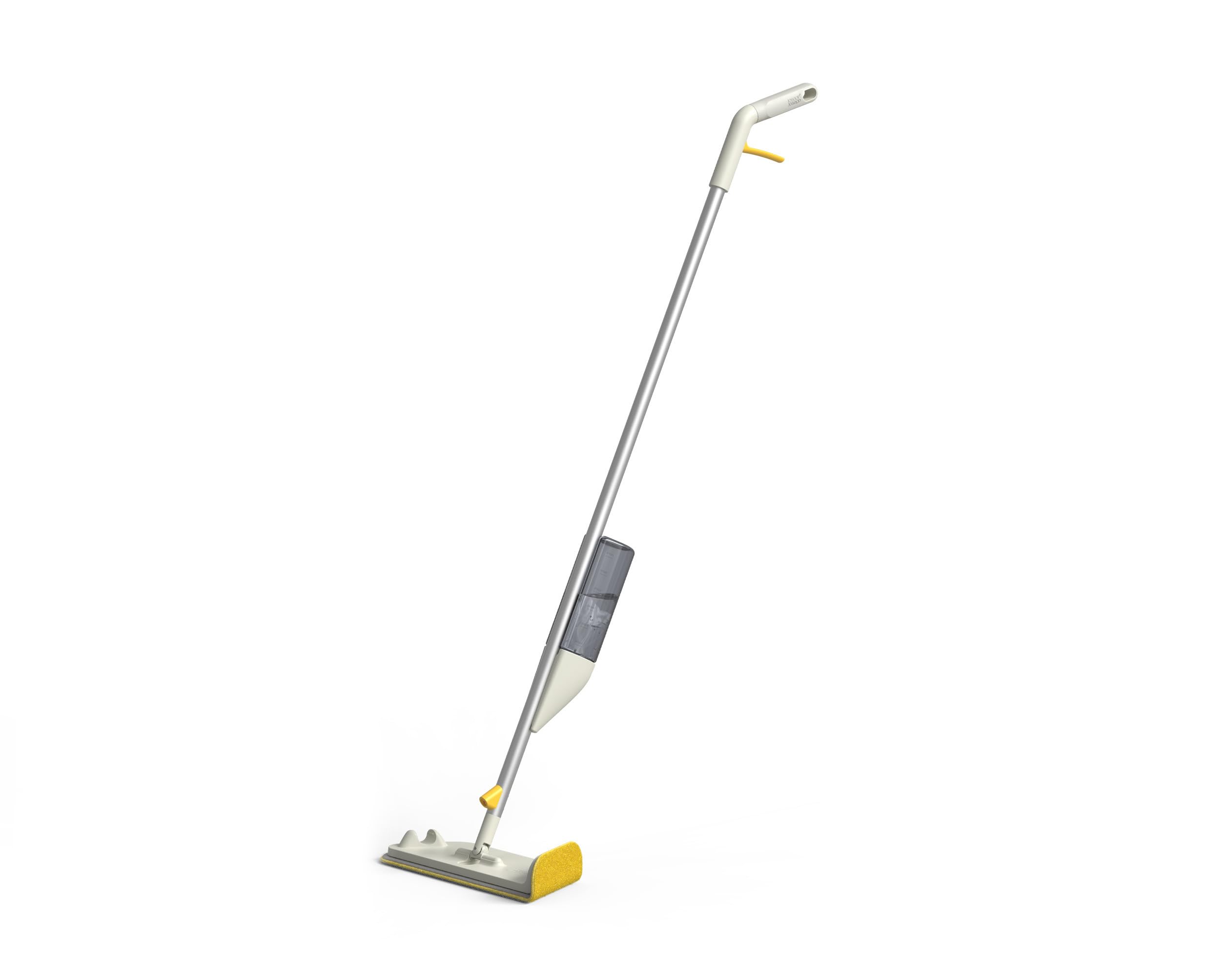 Joseph Joseph CleanTech 2-in-1 Spray Mop with Washable Microfibre Cleaning Pad, Spot-Cleaning Scrubber, Easy-Pull Trigger, Refillable Bottle