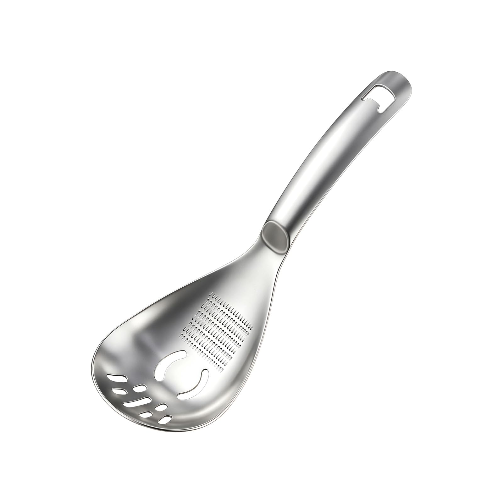 Zxfdsfdbnm Stainless Steel Practical Kitchen Spoon Skimmer Strainer Masher Eggs Separator and Bottle Opener with Ergonomic Handle Kitchen Spoon