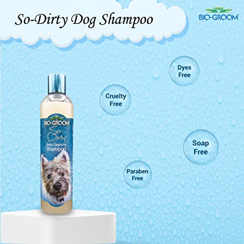 Image of Bio-Groom So-Dirty Deep Cleansing Shampoo for Dogs, Replenish Dogs Moisture and Maintain Coat Healthy, Silky, Shiny, Nourishes Skin and Keep Them Smelling Fresh, 355 ml | Deep-cleansing shampoo for removing dirt, odor, and grime effectively.