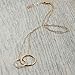 Designed by Stacey Handmade Two Interlocking Circles Necklace, 14K Rose Gold-Filled Chain, Sentimental Jewelry Gifts for Women, Golden Birthday, Christmas, Anniversary, 16 to 18