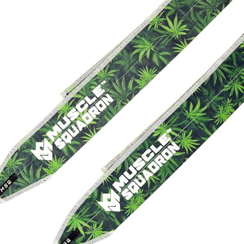 Image of Wrist Wraps for Calisthenics & Weightlifting - Heavy Duty Wrist Support & Stability (Leafy Rush)