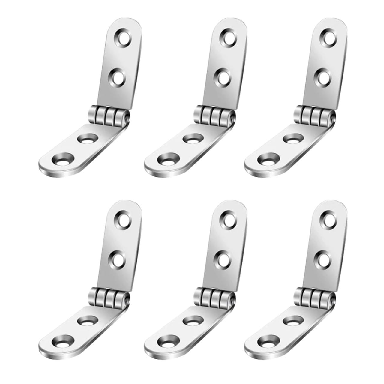 Cidegoo 6Pcs Small Hinges 180 Degree Foldable Hinge Flap Screw-On Hinges For Sewing Machine Cabinet Door Furniture Hardware Accessories For Window, Cabinets, Wooden Boxes(6Pcs)