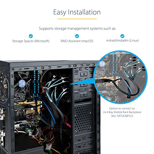 Image of StarTech 8-Port SATA III PCIe Card, 6Gbps, Non-RAID (8P6G-PCIE-SATA-CARD)