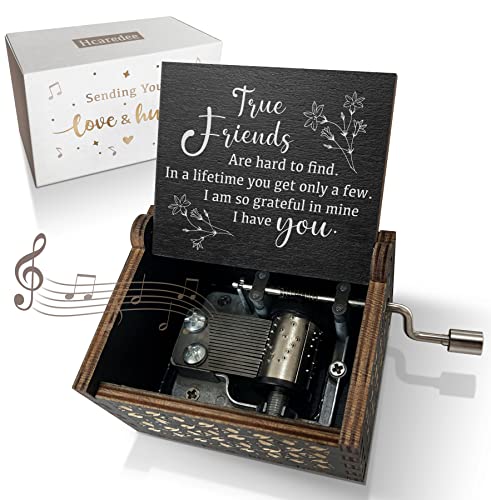 Hcaredee True Friendship Gifts for Women Female You are My Sunshine Wooden Music Box-True...