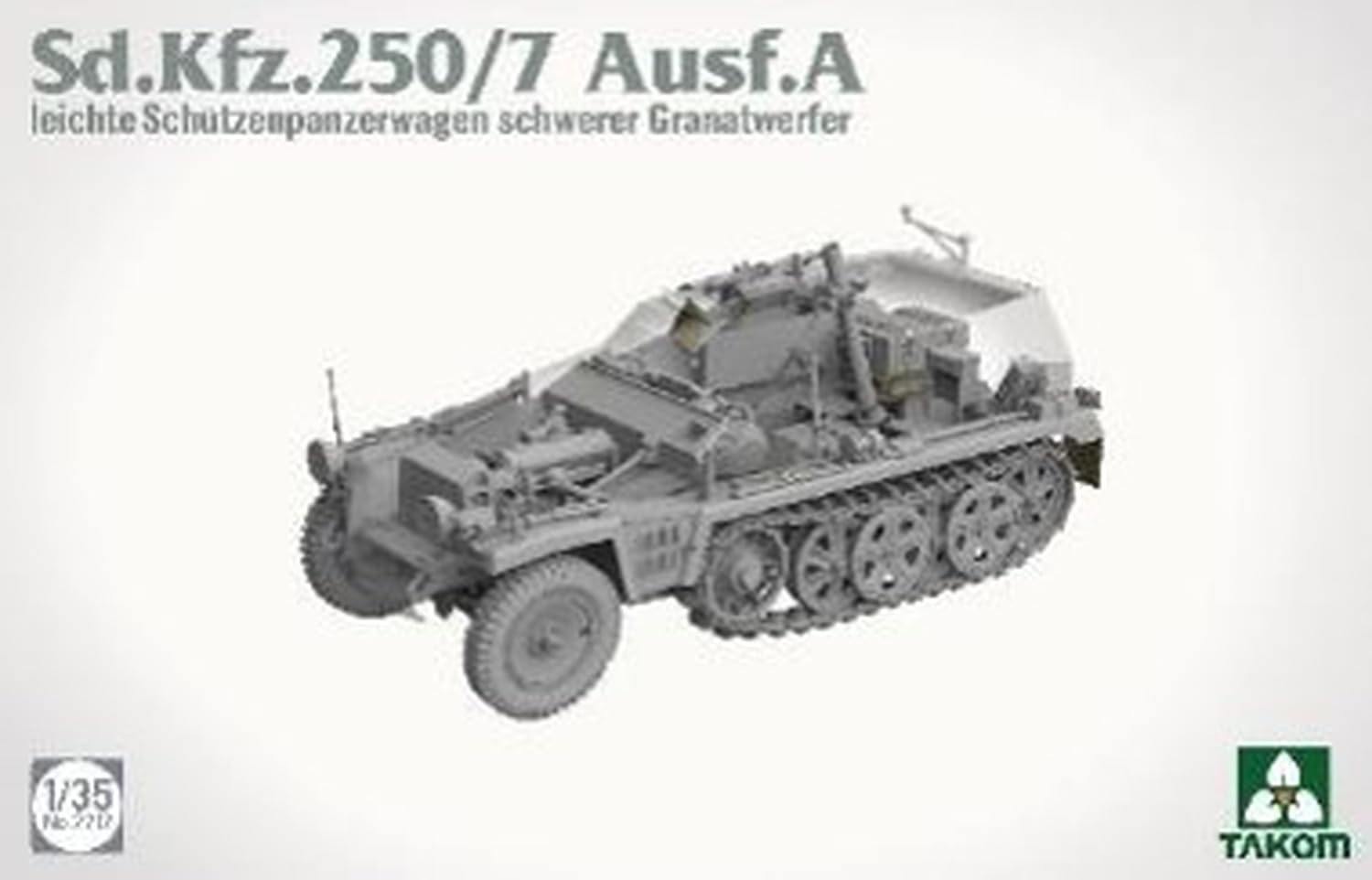Tacom TKO2212 1/35 Sd.Kfz.250/7 typ A lekki opancerzony żołnierz pojazd transportowy samobieżny typ moździerz plastikowy model