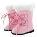 Doll Shoes - Snow Light Pink Boots Shoes Fits American Girl Dolls, My Life Doll and Other 18 inches Dolls
