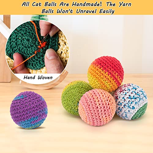 Retro Shaw Cat Toys Balls, Woolen Yarn Cat Ball Toy With Bell Inside, Cat Toys For Indoor Cats, Interactive Cat Chew Toys For Kitty Kitten thumb #3