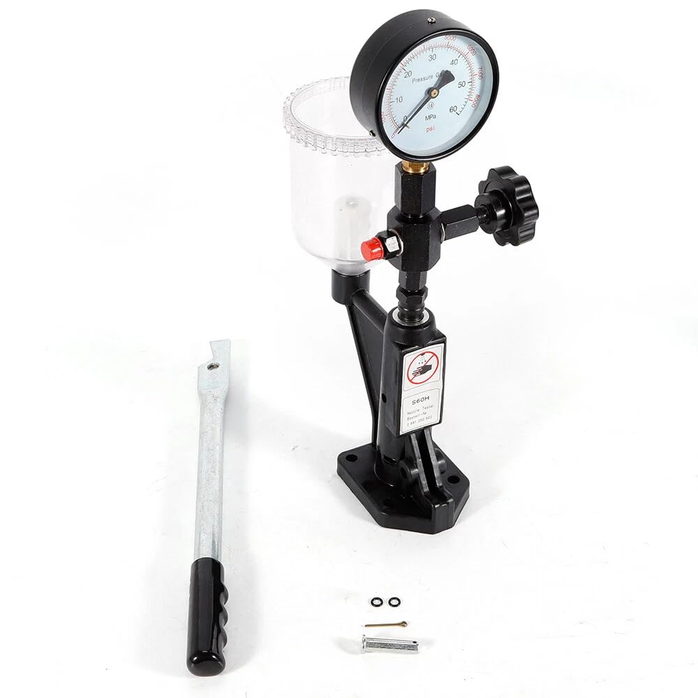 Comprobador de inyectores eléctrico Common Rail CR-C + S60H, conector UE de 220 V, rango de medición de 0-60 MPa, presión de prueba de 40 MPa, capacidad de aceite de 1 L, construcción estable