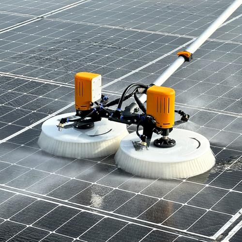 Pulitore Elettrico per Pannelli solari - Strumento Multifunzionale con Doppia Spazzola Rotante per la Pulizia di casa, Cucina, Pavimenti e Auto.