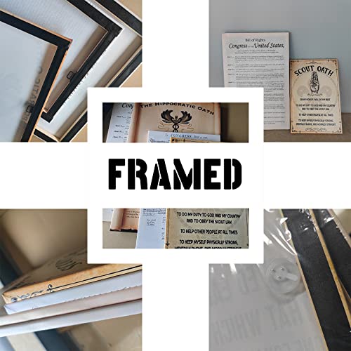 The Declaration Of Independence Framed Wall Art History Posters American Canvas Prints Vintage Wall Decor Office Artwork Classic Art Modern Decorations Framde 12X18Inch(30X45Cm) #TOP5